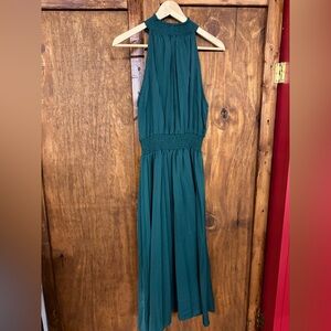 Chic Sleeveless Teal Maxi Dress